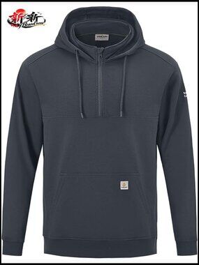 Heavyweight FR Flame Resistant Hooded Quarter-Zip Sweatshirt